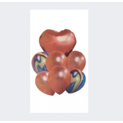 BALLOON FOIL SET ROSE GOLD 7'S BALLOON FOIL SET ROSE GOLD 7'S